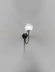 Puppet applique a parete p bianco sfumato nero opaco 1 luce attacc...