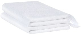 Set di 2 asciugamani cotone bianco ATIU Beliani