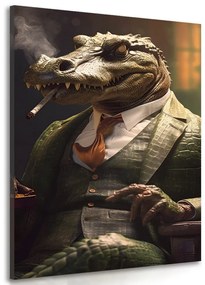 Quadro su tela – Gangster animale coccodrillo