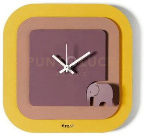 Orologio da parete moderno to ocra ,mocha mousse ,viola ametista