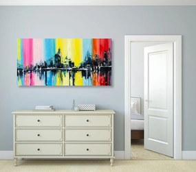 Stampa su tela – Pittura a olio della città