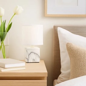 Rabalux 74069 - Lampada da tavolo NALISA 1xE14/40W/230V bianca/effetto marmo