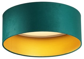 Plafoniera moderna verde velluto 40cm incl. LED dimmerabile a 3 livelli - Sue