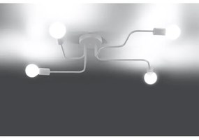 Sollux SL.1442 - Lampadario a plafone VECTOR 4xE27/15W/230V bianco