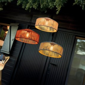 Lampada a sospensione Japandi in corda beige IP44 - Calabardina