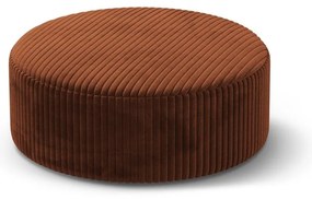 Poggiapiedi color mattone con rivestimento in velluto a coste Dia – Micadoni