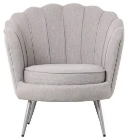 Poltrona Home ESPRIT Grigio Argentato Metallo 80 x 75 x 86 cm