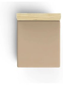 Lenzuolo beige in cotone elasticizzato 160x200 cm - Mijolnir