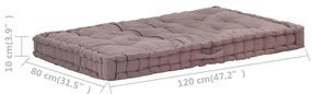 Cuscino per Pallet e Pavimento in Cotone 120x80x10 cm Talpa