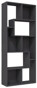 Libreria grigia 67x24x161 cm in legno multistrato