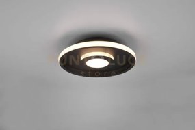 Ascari h2o plafoniera led 28w 3200lm, 3000k nero con dimmerazione c...