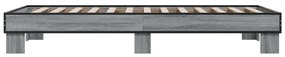 Giroletto grigio sonoma 90x190cm in legno multistrato e metallo