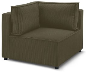 Divano componibile verde scuro in velluto a costine Nihad modular - Bobochic Paris