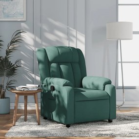Poltrona Reclinabile İn Tessuto Verde Scuro /