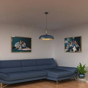 Brilagi - Lampadario a sospensione con filo ABRAHAM 1xE27/60W/230V diametro 45 cm blu