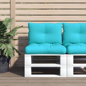 Cuscini Per Pallet 2 Pz Turchese İn Tessuto Oxford /