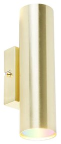 Lampada da parete intelligente in ottone con 2 GU10 Wifi - Jeana