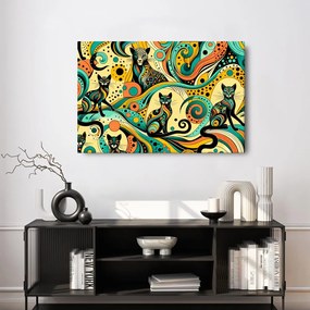 Quadro su tela – Gatti psichedelici