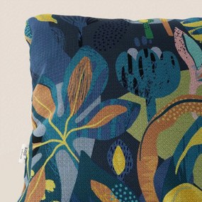 Joy collezione cuscini a fantasie multicolor in tessuto fresco cotone impermeabile blu