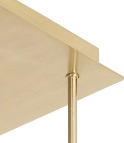 Plafoniera smart oro con vetro fumé 9 luci incl. 9 Wifi G9 - Athens