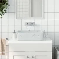 Lavabo da Appoggio Bianco Rettangolare 46x35,5x13 cm Ceramica 155075