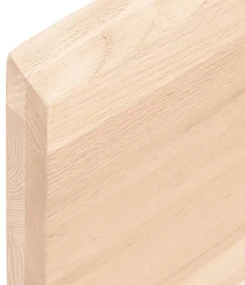 Ripiano a parete 100x50x4 cm legno massello rovere non trattato