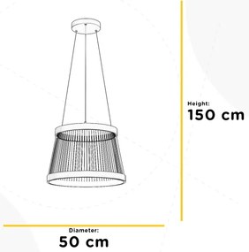 ONLI - Lampadario LED a sospensione con filo MATE LED/40W/230V 4000K nero