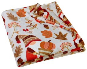 Coperta arancione e marrone in micropile 130x170 cm Woodland Gonks – Catherine Lansfield