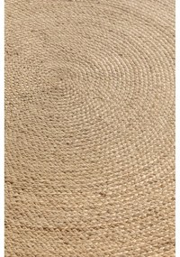 Tappeto rotondo di colore naturale in iuta reversibile ø 140 cm Braided Ivory – Hanse Home