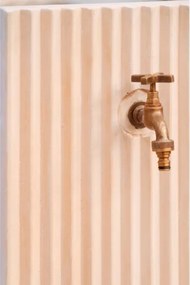 Fontana Da Giardino Moderna A Parete 38x38x79 Kora Bianca Kam