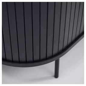 Tavolo TV nero in rovere 56x180 cm Nola - Unique Furniture