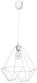 Lampada a sospensione BASKET 1xE27/60W/230V bianco