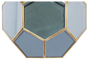 Lampadario DKD Home Decor Cristallo Azzurro Dorato Ottone 50 W (28 x 28 x 31 cm)
