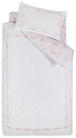 Set copripiumino e federa bianco per letto singolo 135x200 cm Bow Embroidery – Catherine Lansfield