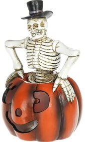 Retlux - LED Decorazione HALLOWEEN LED/2xLR44/bianco caldo scheletro in una zucca resina