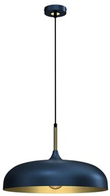 Lampadario su corda LINCOLN 1xE27/60W/230V d. 45 cm blu