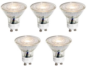 Set van 5 GU10 50mm LED lampen helder 4.9W 450 lm 3000K