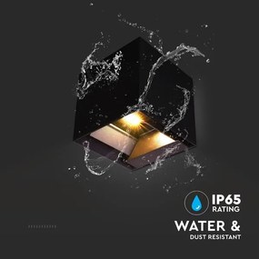 Lampada solare da parete LED con sensore 9W 3,7V 3000-5000K IP65 nera