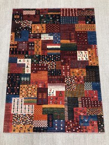 Loribaft Tappeto 140x100 Rosso (Iran) Annodato A Mano