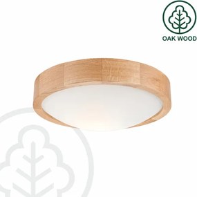 Brilagi-LED RGBW dimmerabile plafoniera CARVALHO SLIM 1xE27/15W/230V Wi-Fi rovere Ø 27 cm