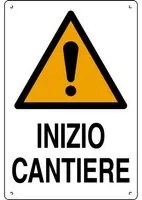 10pz cartello segnaletico inizio cantiere cm. 40x60 vit26746