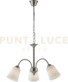 Lampadario  a lampadario a sospensione 1162 nickel 3 luci attacco e...