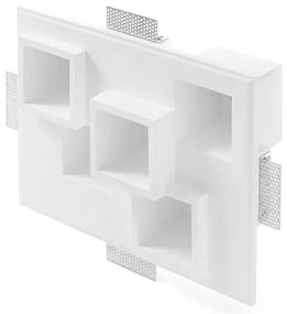 Portafaretto da incasso HERAEA GU10 bianco rettangolare verniciabile IP20 TECNICO