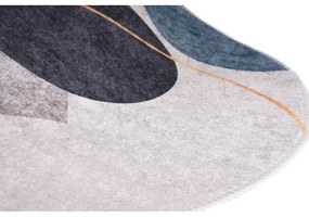 Tappeto lavabile blu-grigio 120x180 cm Oval - Vitaus