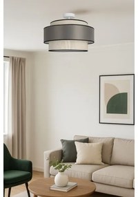 Lampadario a plafone GRACE 1xE27/60W/230V diametro 40 cm color crema/grigio