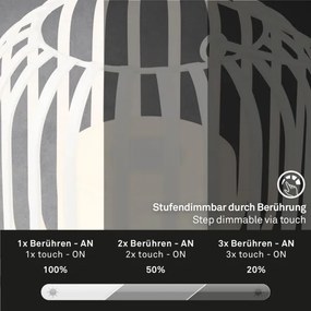 Brilo - LED Lampada da tavolo ricaricabile dimmerabile LED/2W/5V IP44 bianco