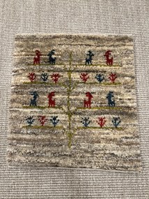 Gabbeh Tappeto 40 x 40 Beige (Iran) Annodato A Mano