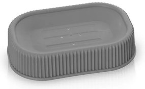 Porta sapone da appoggio grigio in plastica Ring