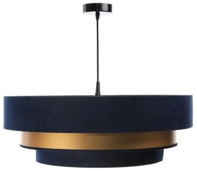 Lampadario su filo TRINITI 1xE27/60W/230V blu/oro