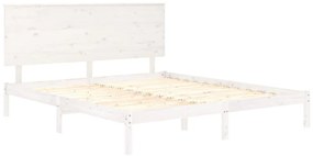 Giroletto bianco in legno massello 150x200 cm king size